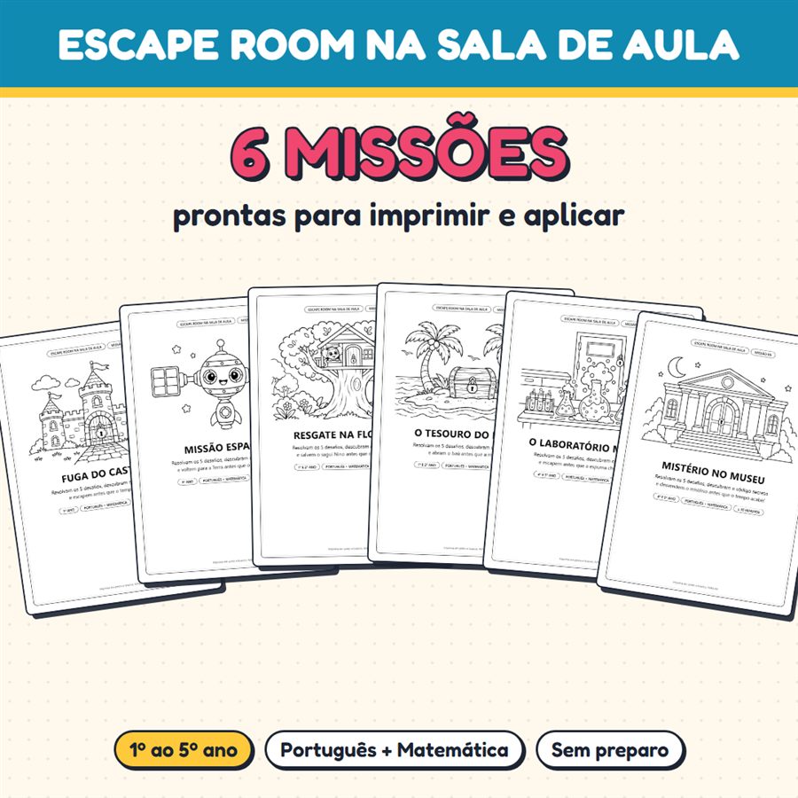 As 6 missões do Escape Room na Sala de Aula